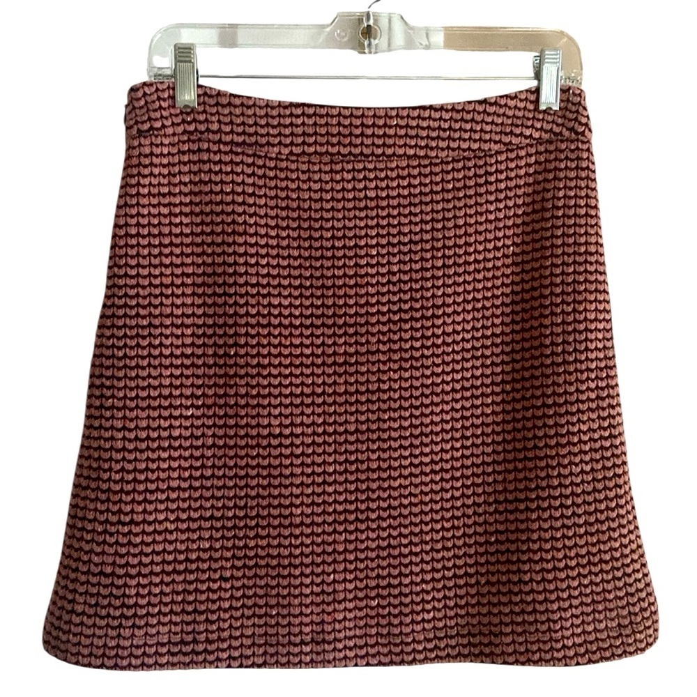 Lucca Women’s American Trilogy Pink Cat Face Patterned Woven Mini Skirt Size Med